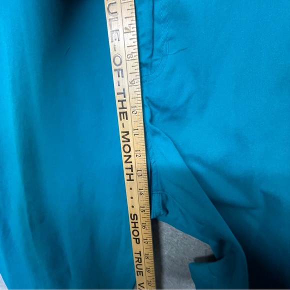 New With Tags Catherine's 34W Capri Pants Teal Blue Pockets Stretch Waist - Picture 10 of 11